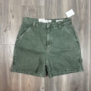 Cotton On Green Carpenter Denim Shorts - SIZE US 8 Summer Jeans NWT